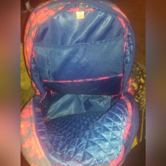 Vera Bradley💜Tropical Flower Design Pink and Purple Backpack - Picture 5 of 10